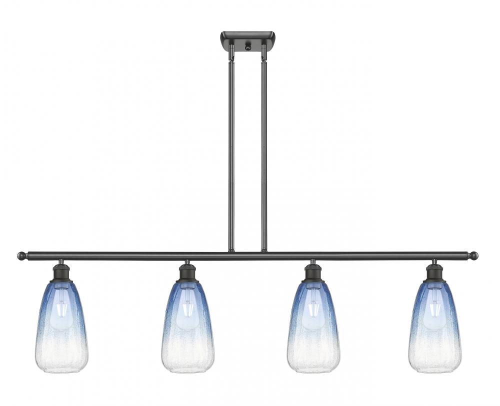 Brookhaven Almond - 4 Light - 48 inch - Oil Rubbed Bronze - Stem Hung - Island Light