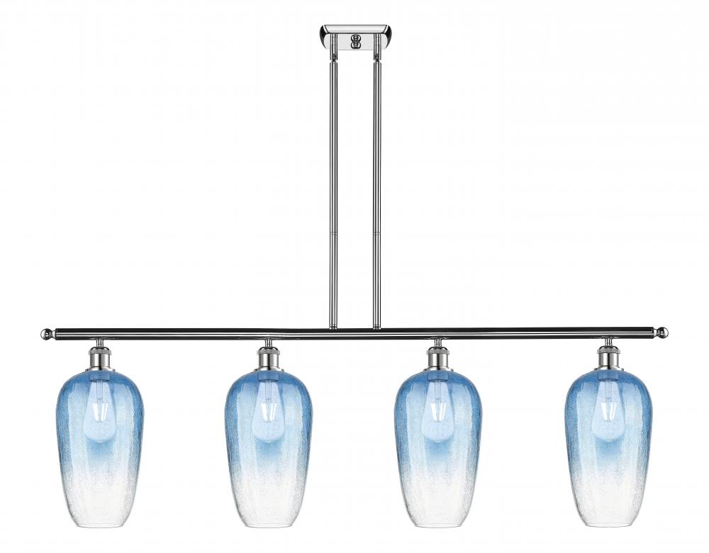 Brookhaven Flute - 4 Light - 48 inch - Polished Chrome - Stem Hung - Island Light