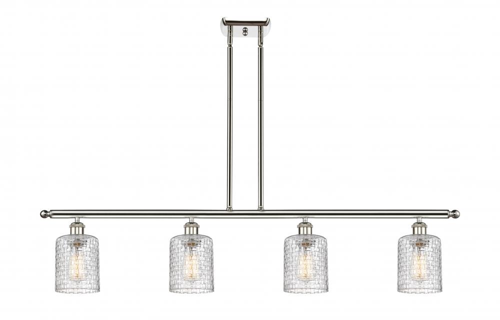 Cobbleskill - 4 Light - 48 inch - Polished Nickel - Stem hung - Island Light
