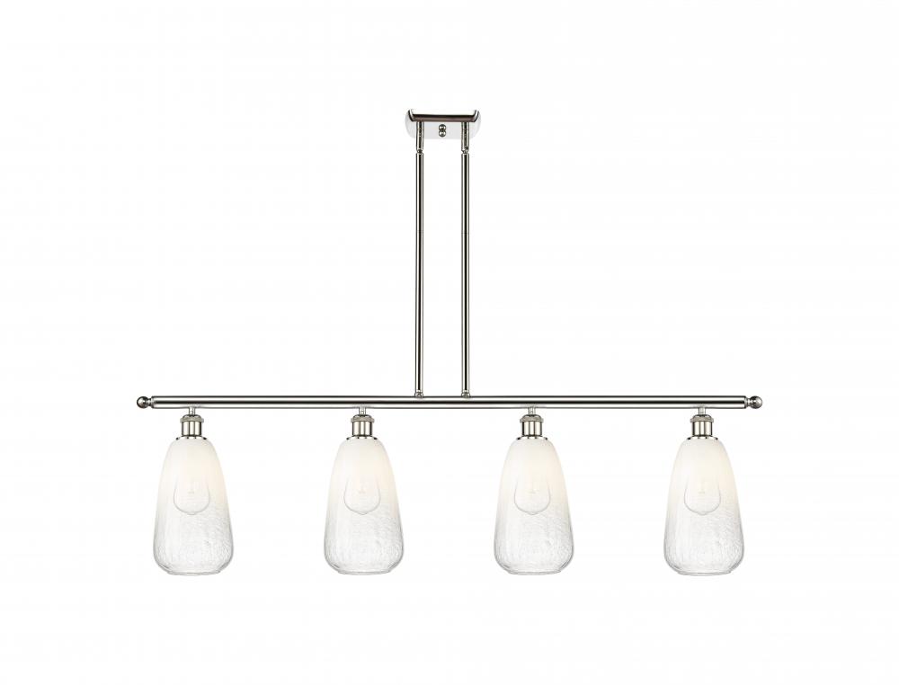 Brookhaven Almond - 4 Light - 48 inch - Polished Nickel - Stem Hung - Island Light