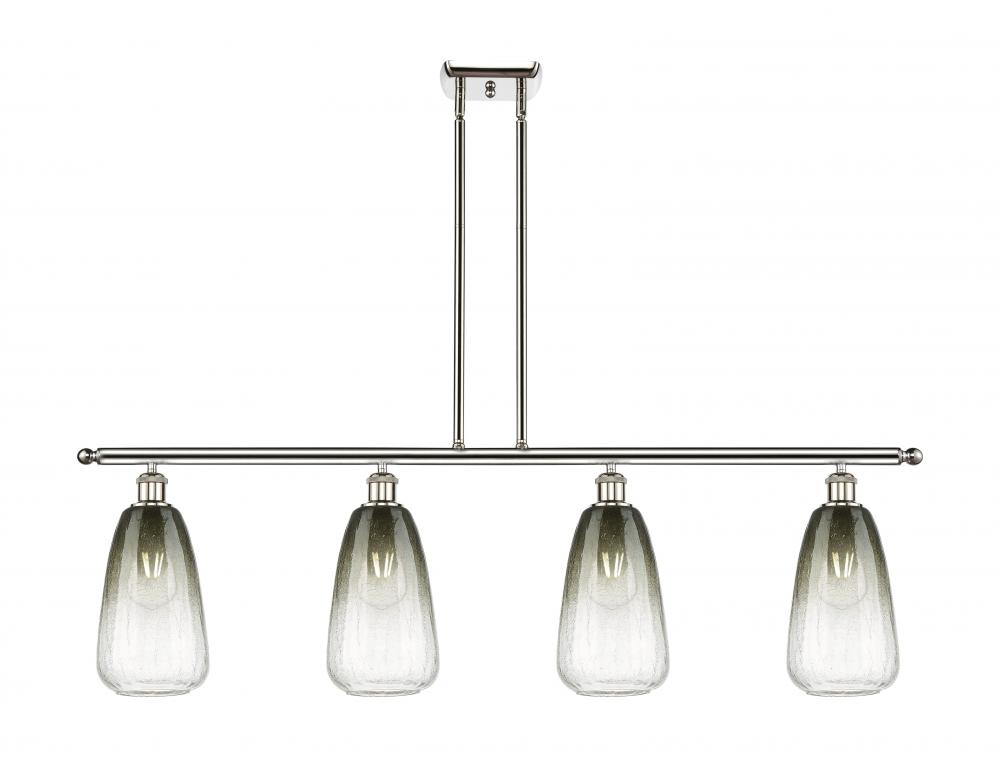 Brookhaven Almond - 4 Light - 48 inch - Polished Nickel - Stem Hung - Island Light