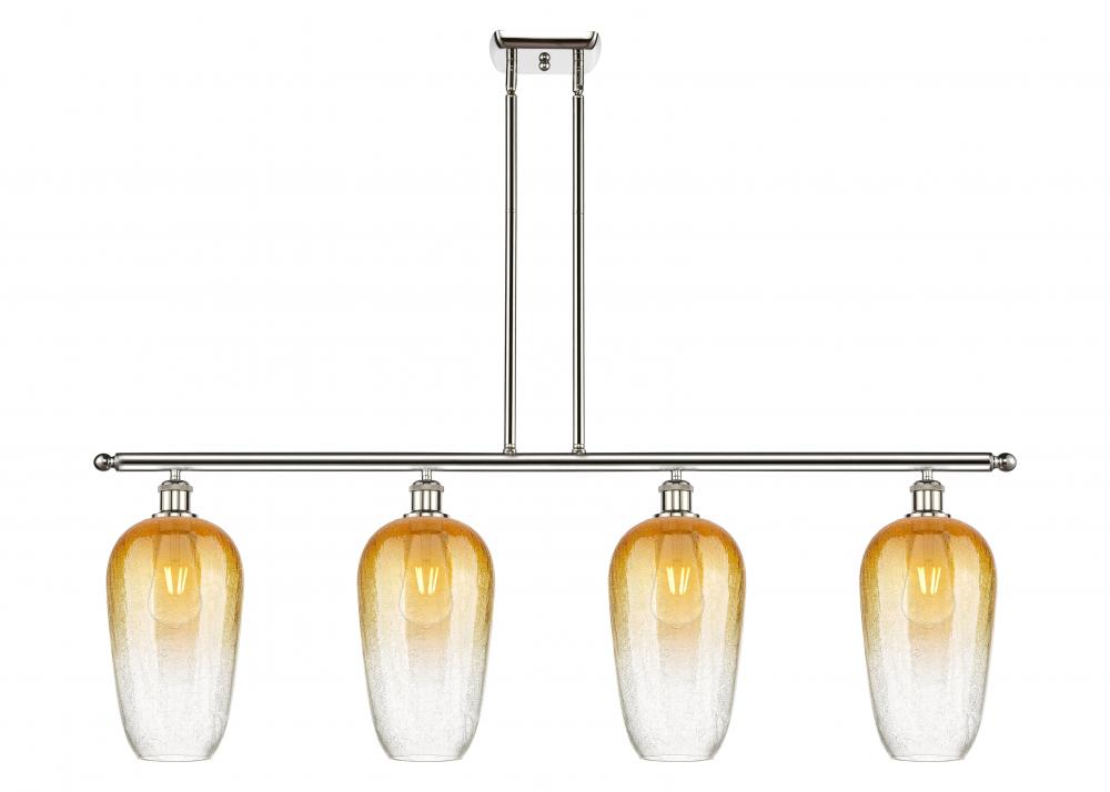 Brookhaven Flute - 4 Light - 48 inch - Polished Nickel - Stem Hung - Island Light