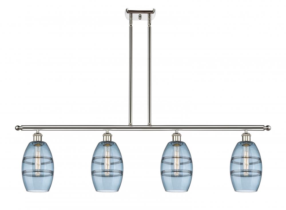 Vaz - 4 Light - 48 inch - Polished Nickel - Stem hung - Island Light