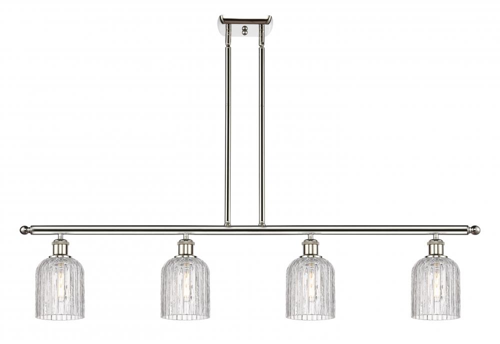 Bridal Veil - 4 Light - 48 inch - Polished Nickel - Stem hung - Island Light