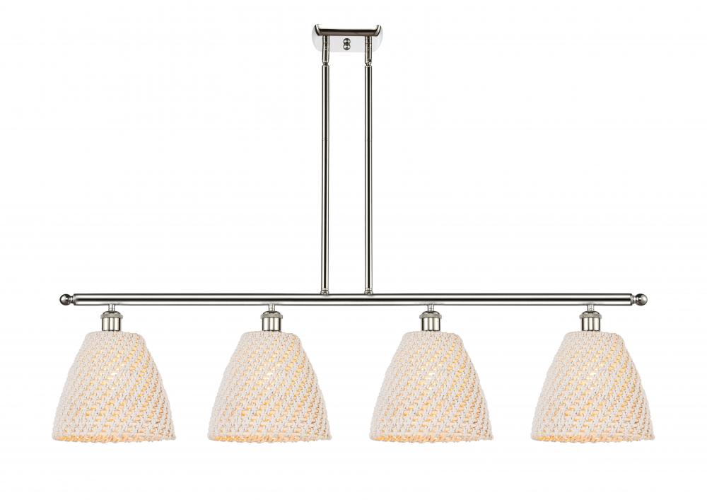 Bristol Natural - 4 Light - 48 inch - Polished Nickel - Cord hung - Island Light