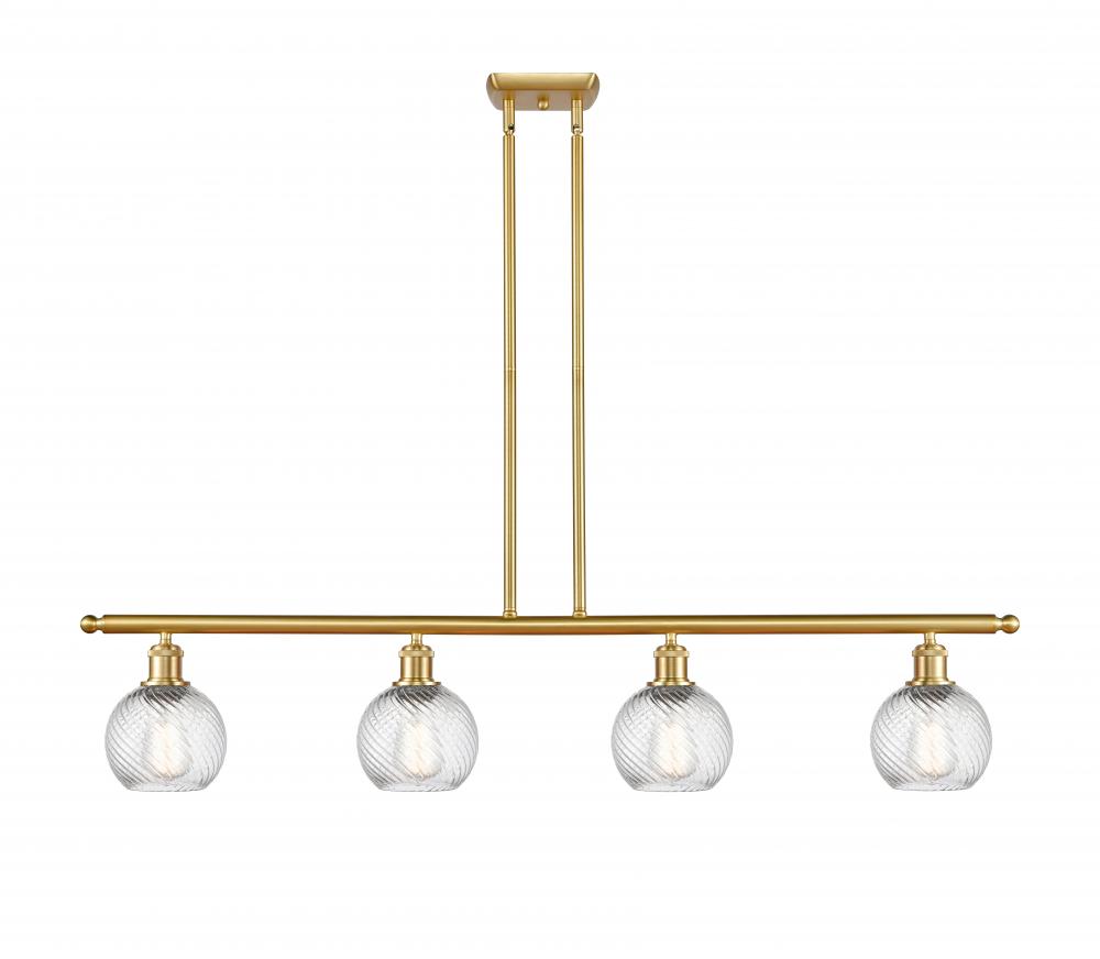 Small Twisted Swirl 4 Light Island Light part of the Ballston Collection