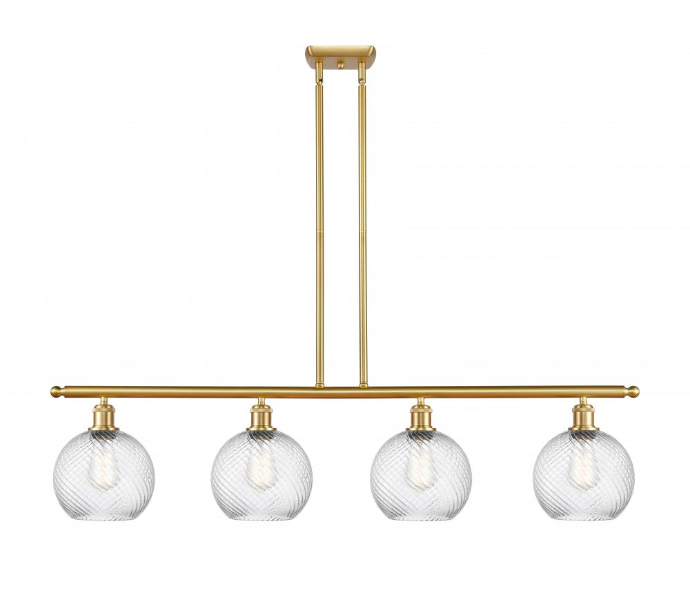 Twisted Swirl 4 Light Island Light part of the Ballston Collection