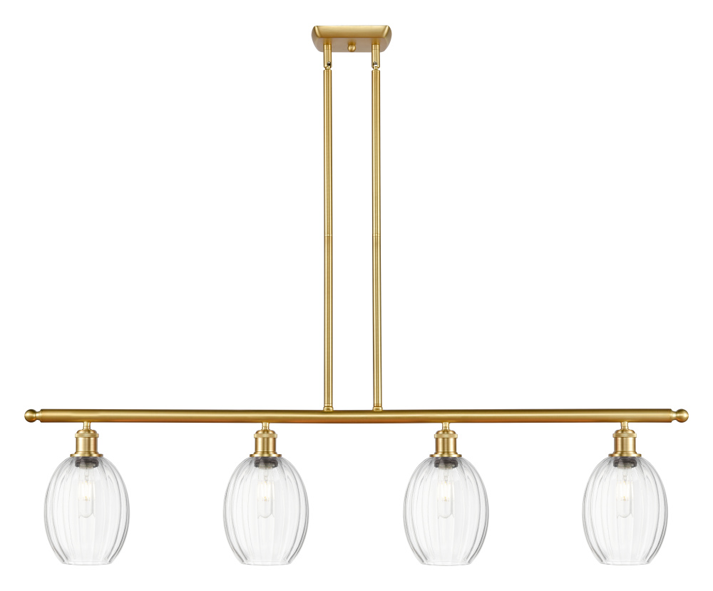 Preston Bulb - 4 Light - 48 inch - Satin Gold - Stem Hung - Island Light