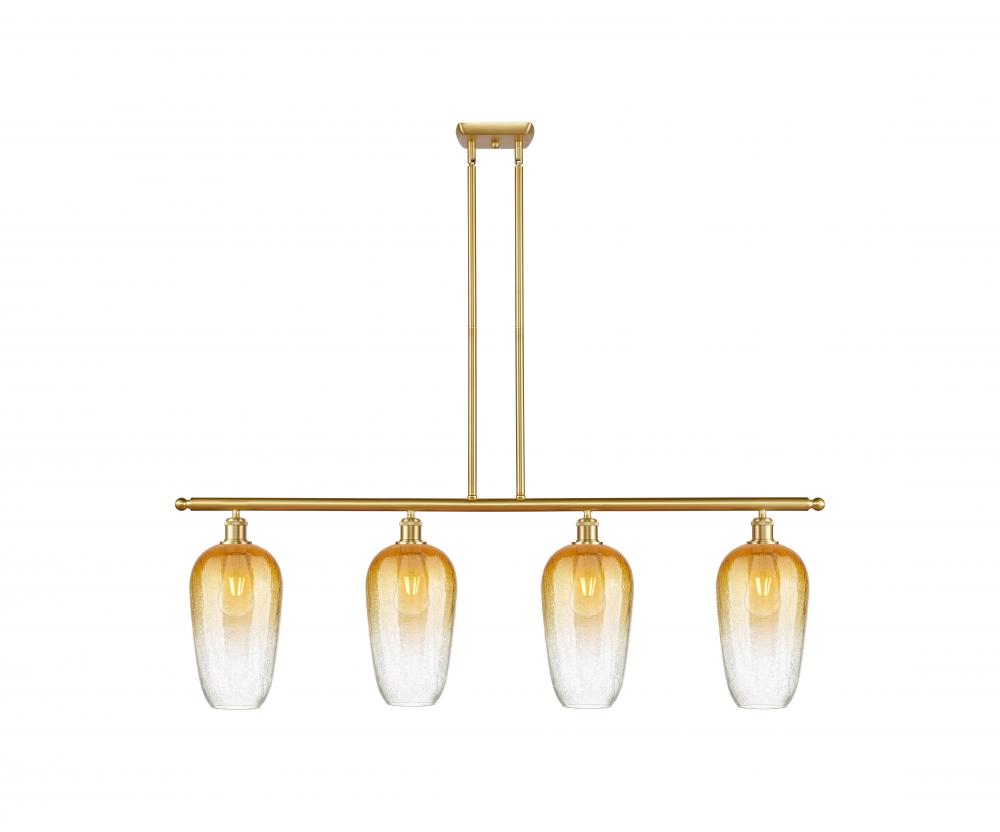 Brookhaven Flute - 4 Light - 48 inch - Satin Gold - Stem Hung - Island Light