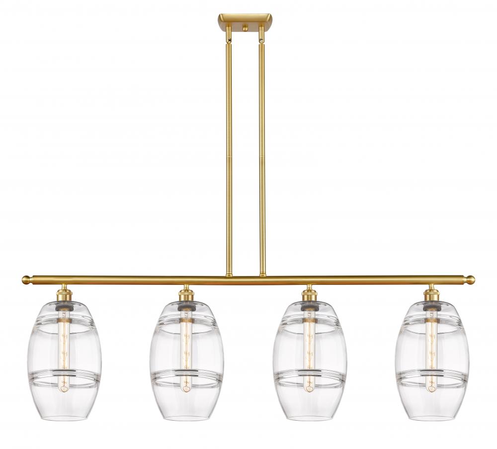 Vaz - 4 Light - 48 inch - Satin Gold - Stem hung - Island Light