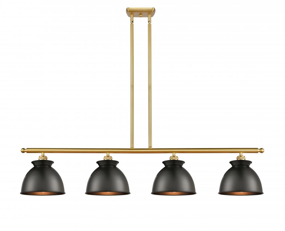 Adirondack - 4 Light - 48 inch - Satin Gold - Stem hung - Island Light