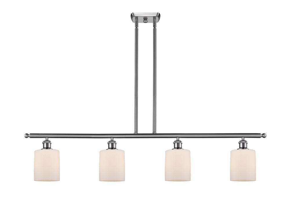 Cobbleskill - 4 Light - 48 inch - Brushed Satin Nickel - Cord hung - Island Light