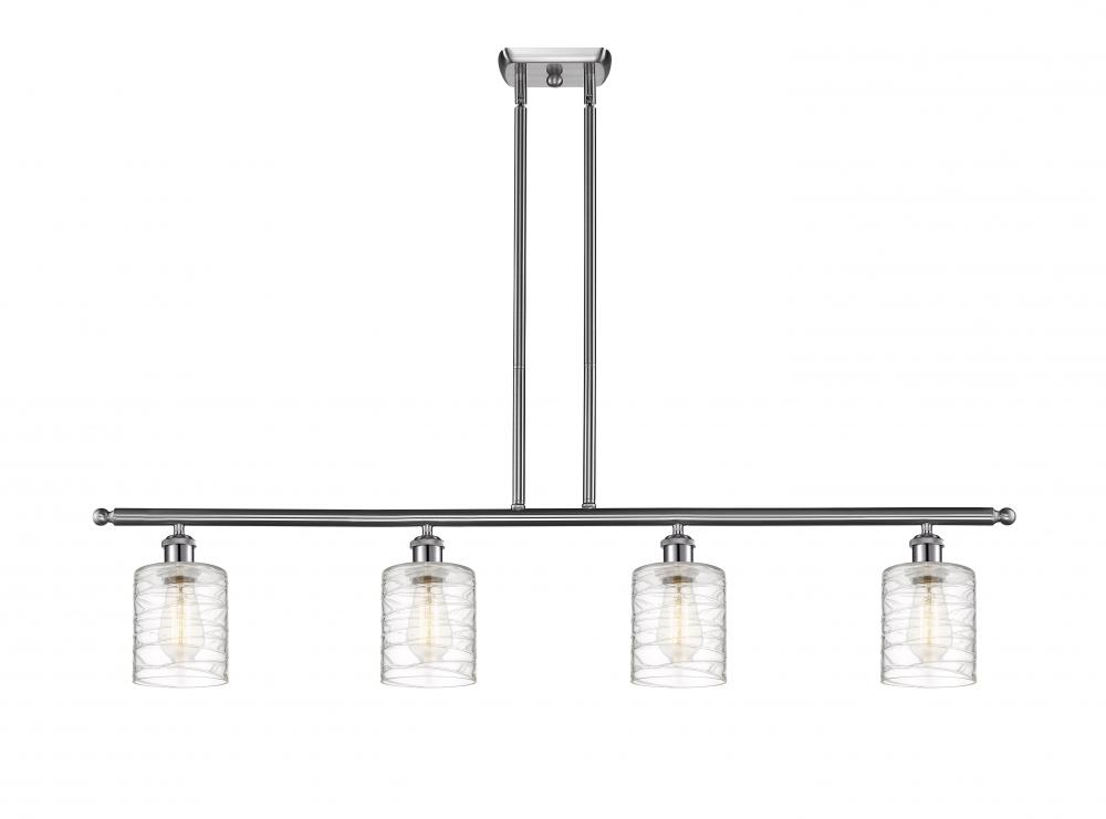 Cobbleskill - 4 Light - 48 inch - Brushed Satin Nickel - Stem hung - Island Light