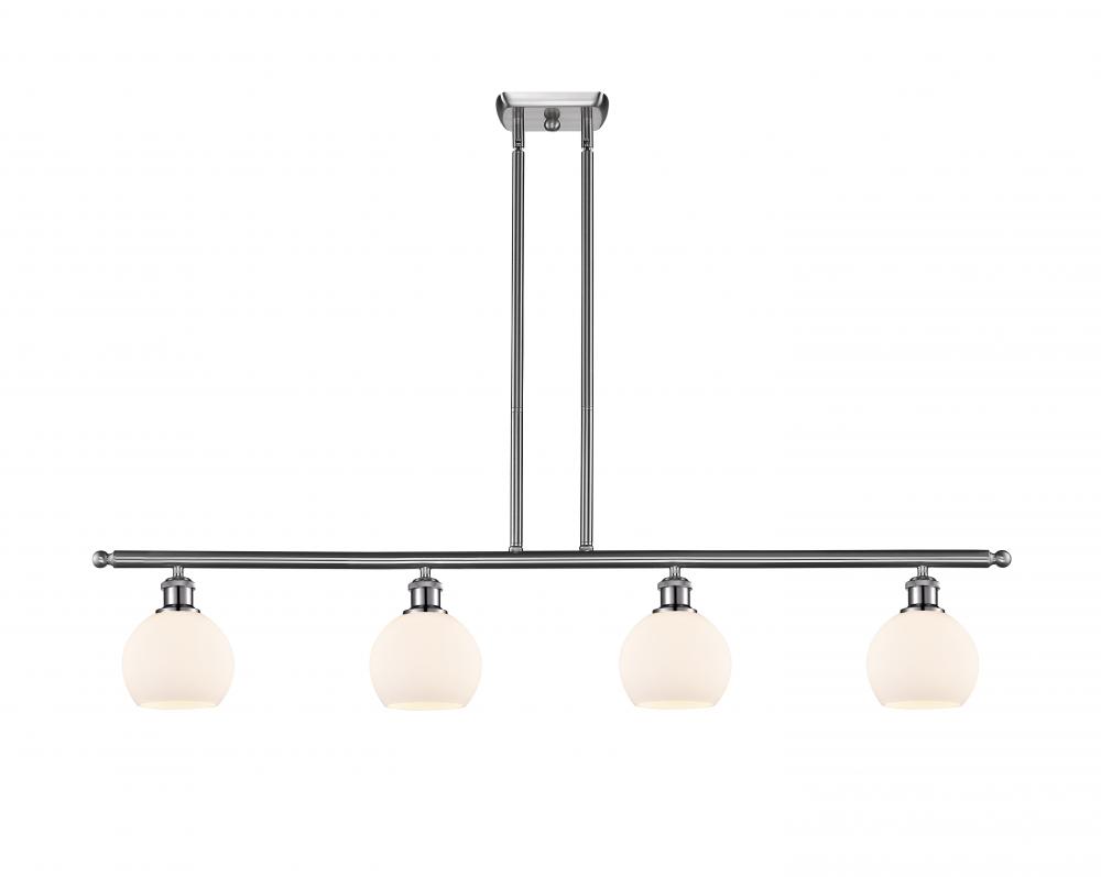Athens - 4 Light - 48 inch - Brushed Satin Nickel - Stem hung - Island Light