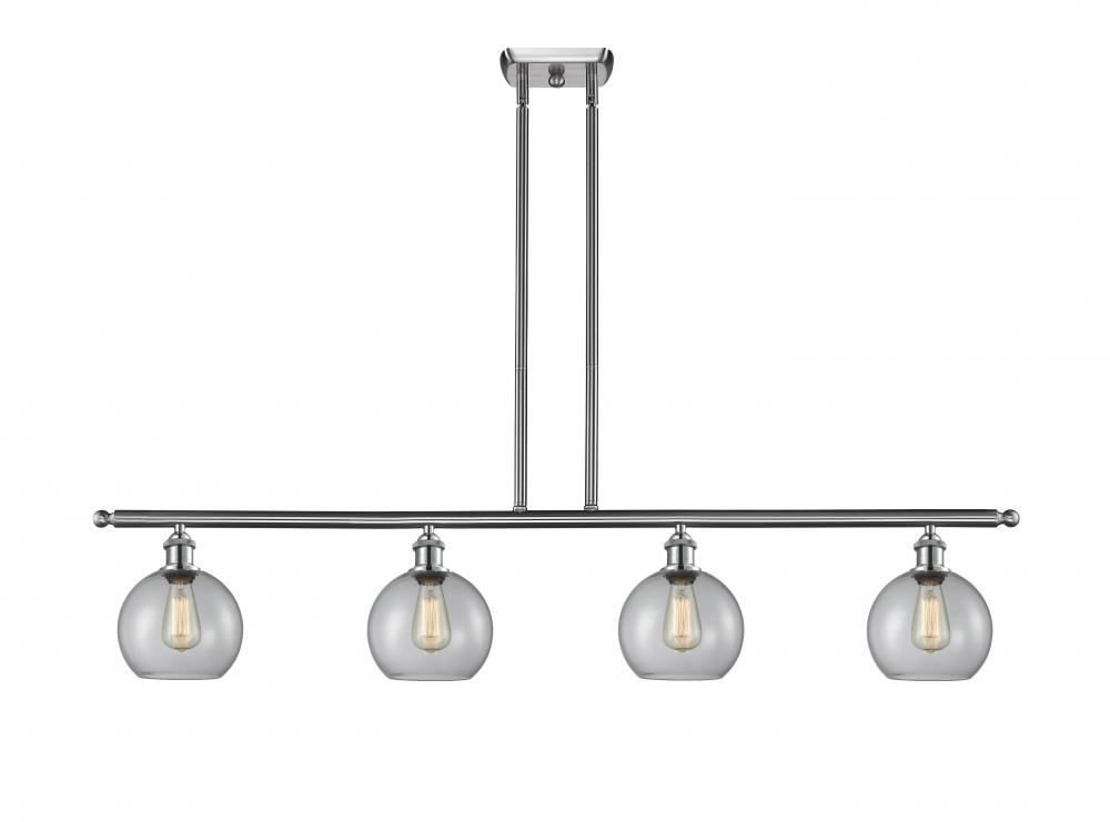 Athens - 4 Light - 48 inch - Brushed Satin Nickel - Stem hung - Island Light