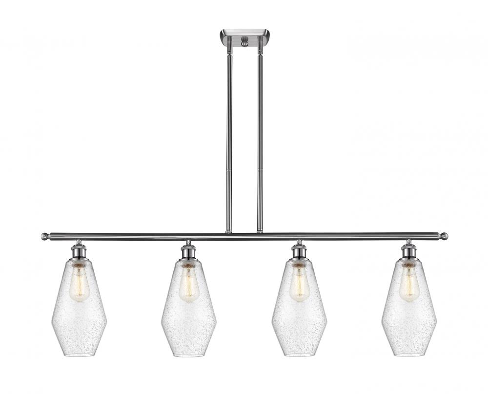 Cindyrella - 4 Light - 48 inch - Brushed Satin Nickel - Stem hung - Island Light