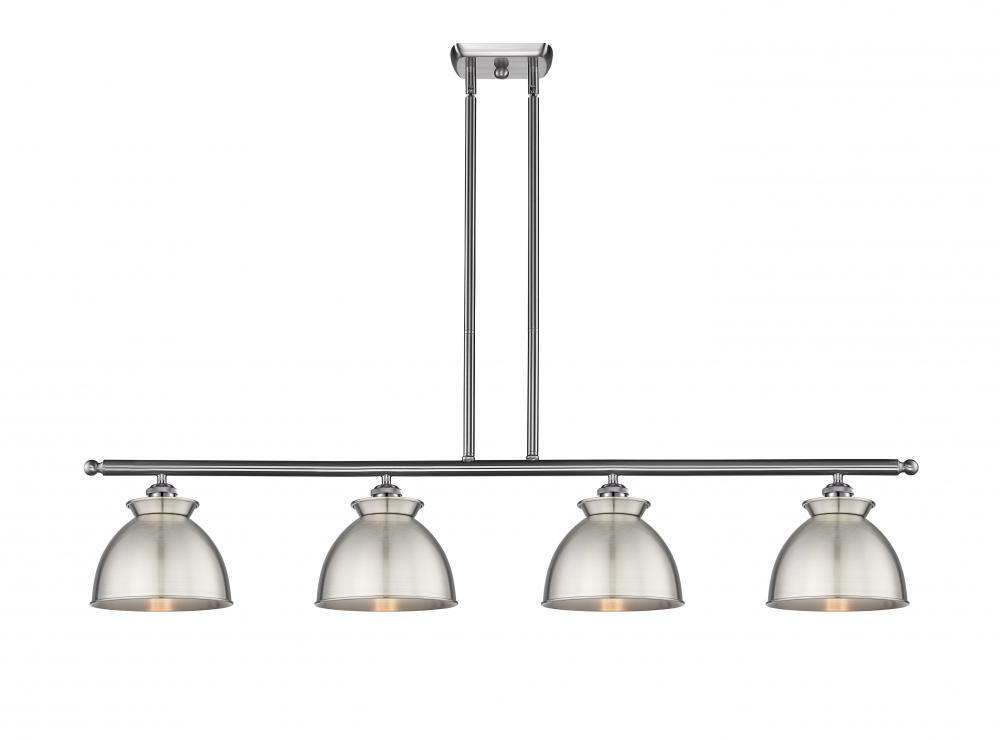 Adirondack - 4 Light - 48 inch - Brushed Satin Nickel - Stem hung - Island Light