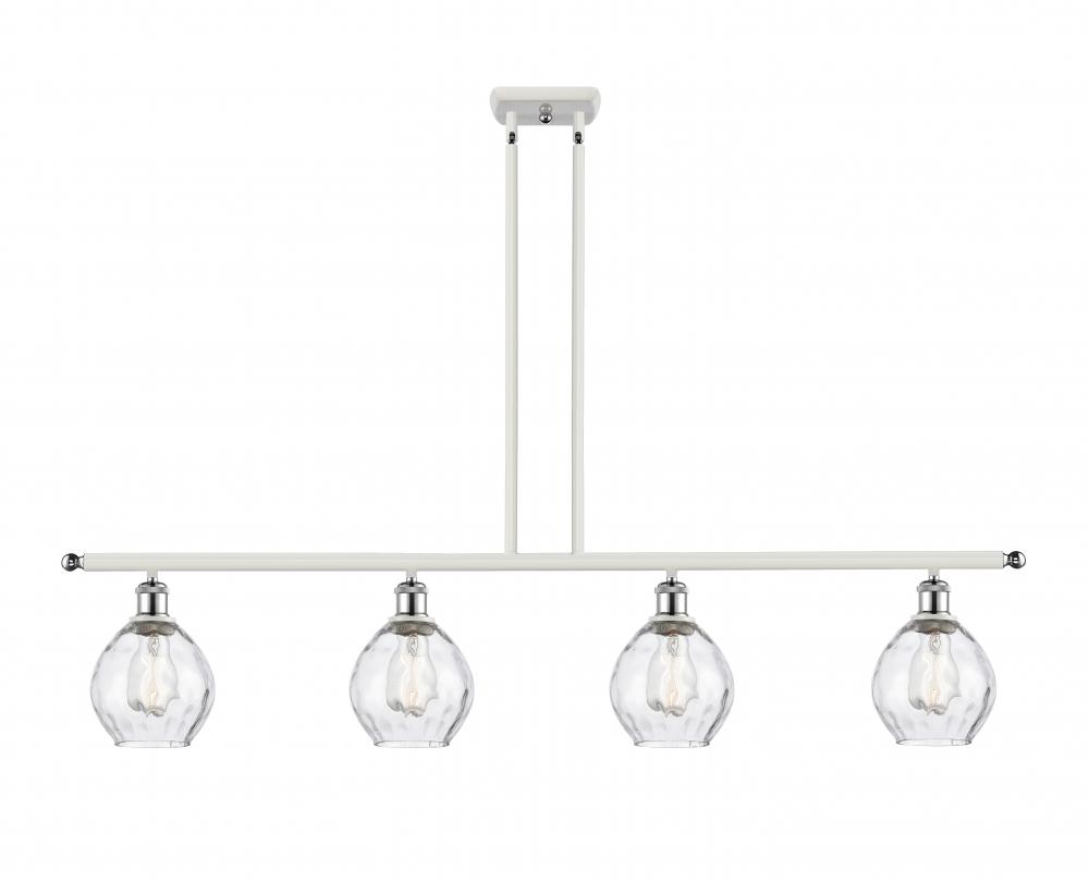 Waverly - 4 Light - 48 inch - White Polished Chrome - Stem hung - Island Light