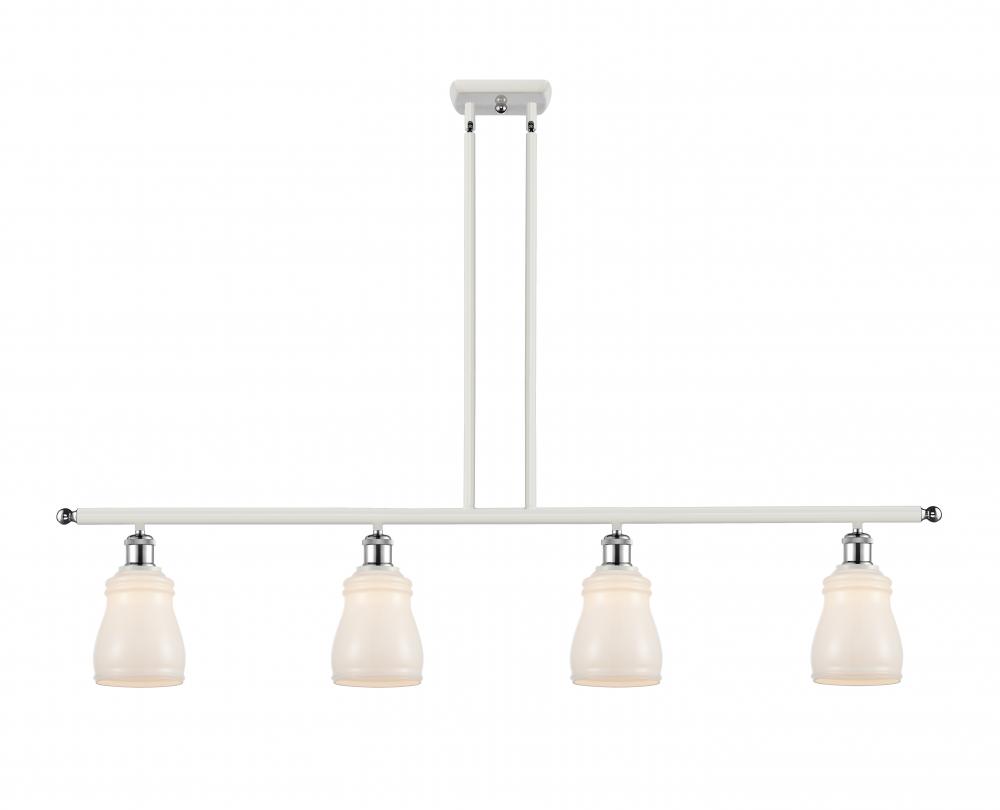 Ellery - 4 Light - 48 inch - White Polished Chrome - Stem hung - Island Light