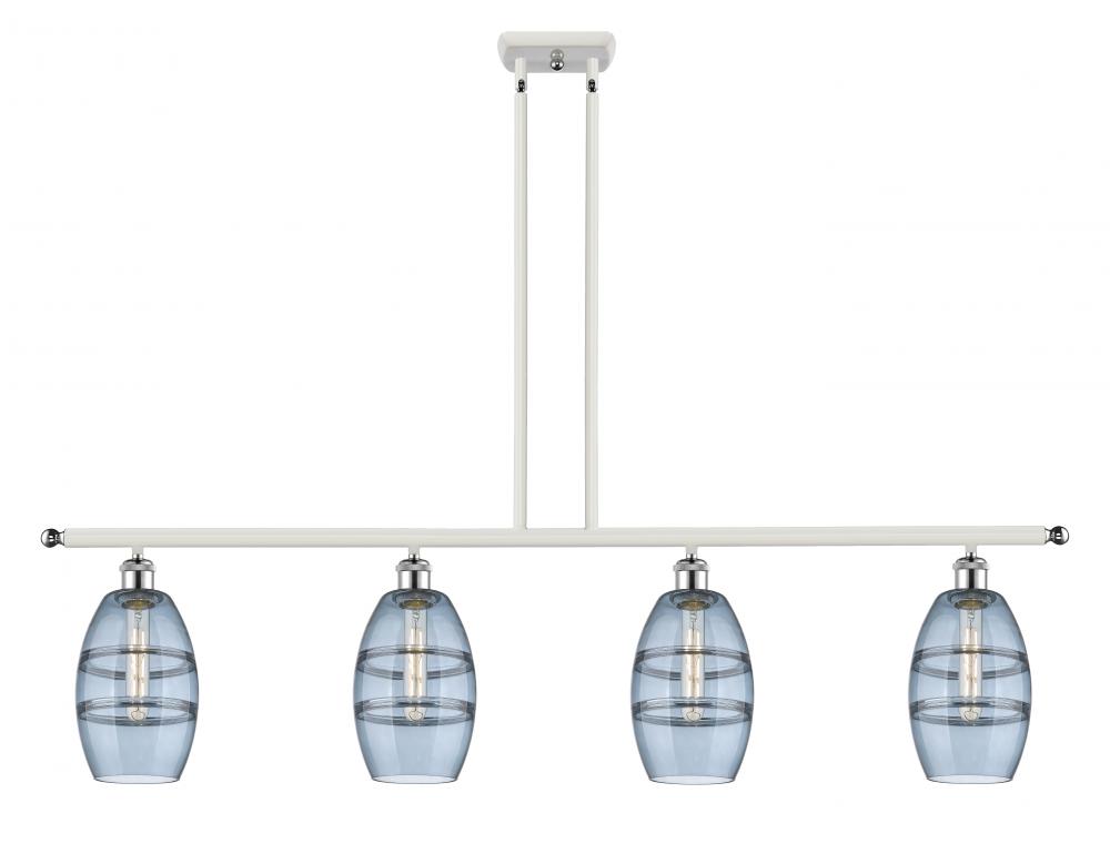 Vaz - 4 Light - 48 inch - White Polished Chrome - Stem hung - Island Light