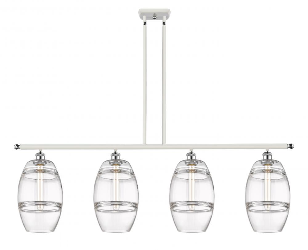Vaz - 4 Light - 48 inch - White Polished Chrome - Stem hung - Island Light