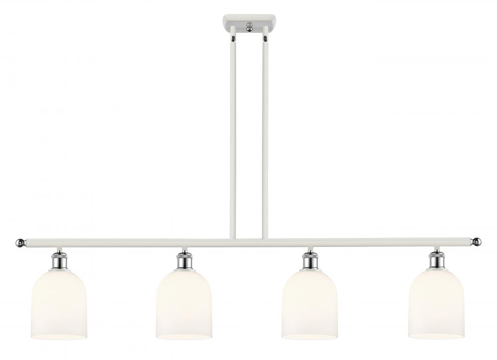 Bella - 4 Light - 48 inch - White Polished Chrome - Stem hung - Island Light