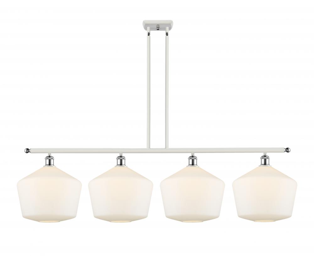 Cindyrella - 4 Light - 50 inch - White Polished Chrome - Stem hung - Island Light
