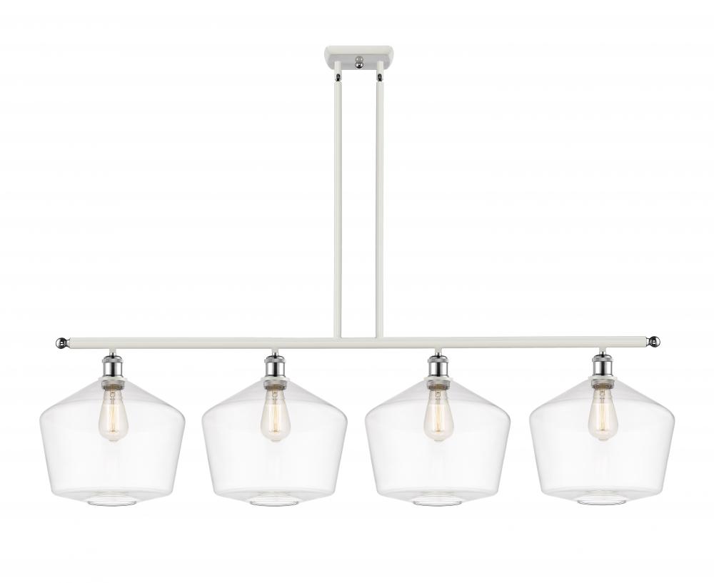 Cindyrella - 4 Light - 50 inch - White Polished Chrome - Stem hung - Island Light