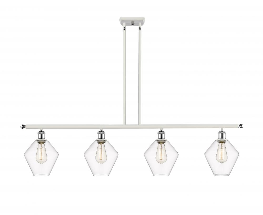 Cindyrella - 4 Light - 48 inch - White Polished Chrome - Stem hung - Island Light