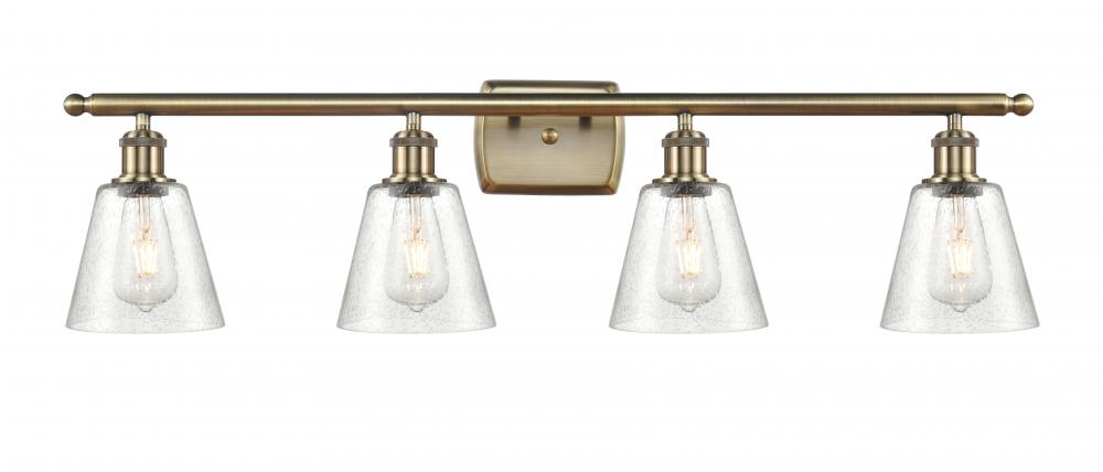 Caton - 4 Light - 35 inch - Antique Brass - Bath Vanity Light