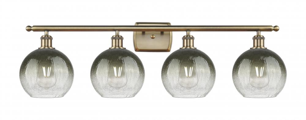Brookhaven Globe - 4 Light - 38 inch - Antique Brass - Bath Vanity Light