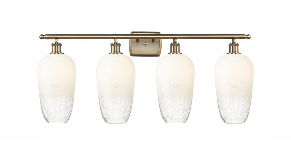 Brookhaven Flute - 4 Light - 37 inch - Antique Brass - Bath Vanity Light