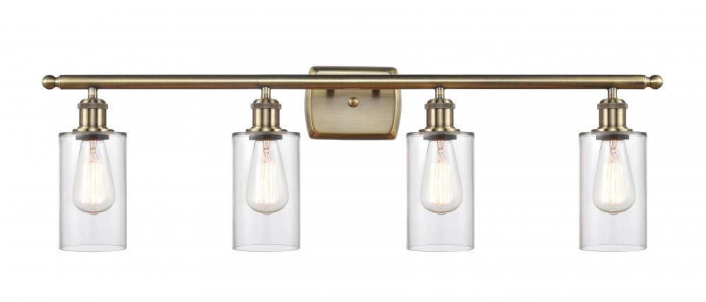 Clymer - 4 Light - 34 inch - Antique Brass - Bath Vanity Light