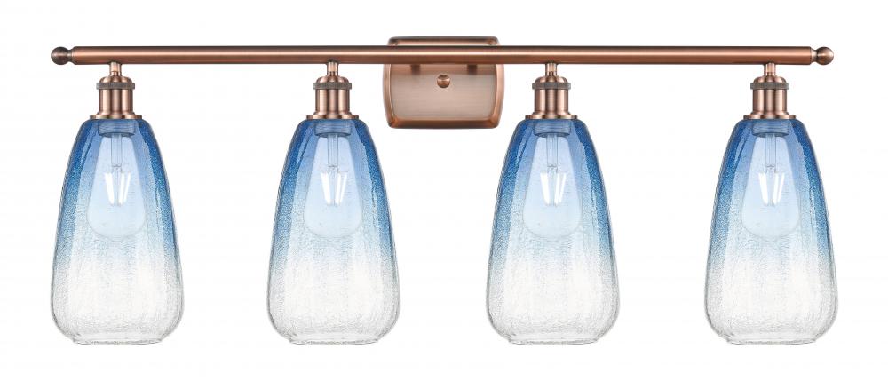 Brookhaven Almond - 4 Light - 36 inch - Antique Copper - Bath Vanity Light