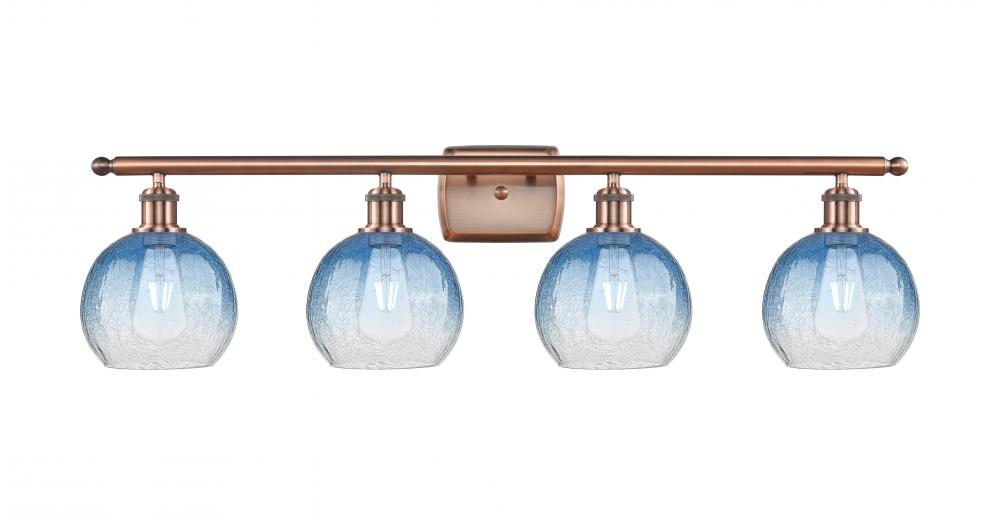 Brookhaven Globe - 4 Light - 38 inch - Antique Copper - Bath Vanity Light