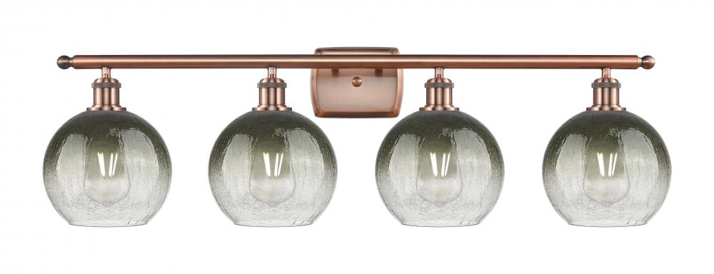 Brookhaven Globe - 4 Light - 38 inch - Antique Copper - Bath Vanity Light