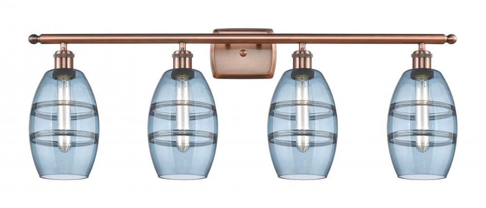 Vaz - 4 Light - 36 inch - Antique Copper - Bath Vanity Light