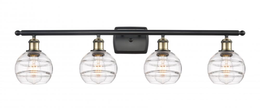 Rochester - 4 Light - 36 inch - Black Antique Brass - Bath Vanity Light