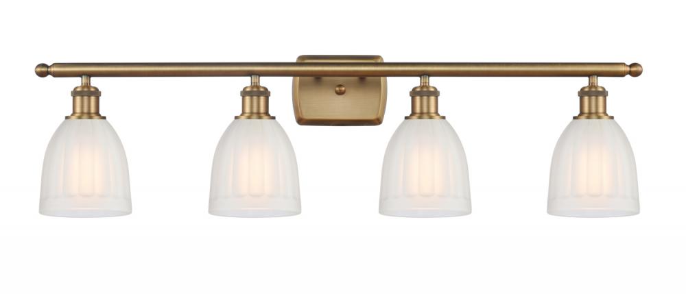 Brookfield - 4 Light - 36 inch - Brushed Brass - Bath Vanity Light