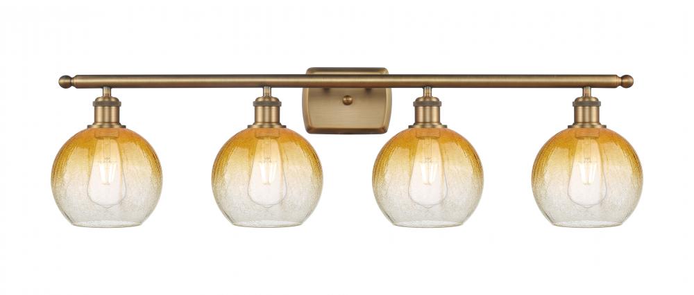 Brookhaven Globe - 4 Light - 38 inch - Brushed Brass - Bath Vanity Light