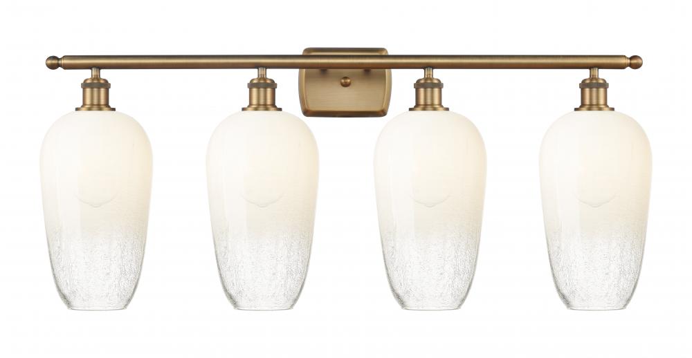 Brookhaven Flute - 4 Light - 37 inch - Brushed Brass - Bath Vanity Light