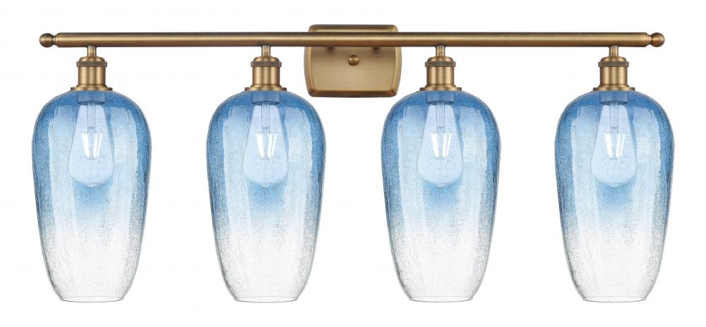 Brookhaven Flute - 4 Light - 37 inch - Brushed Brass - Bath Vanity Light