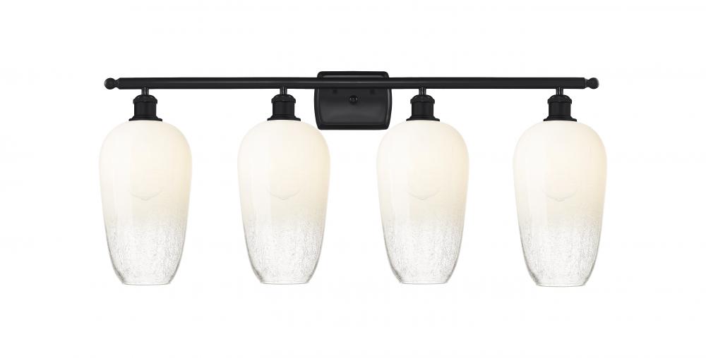 Brookhaven Flute - 4 Light - 37 inch - Matte Black - Bath Vanity Light