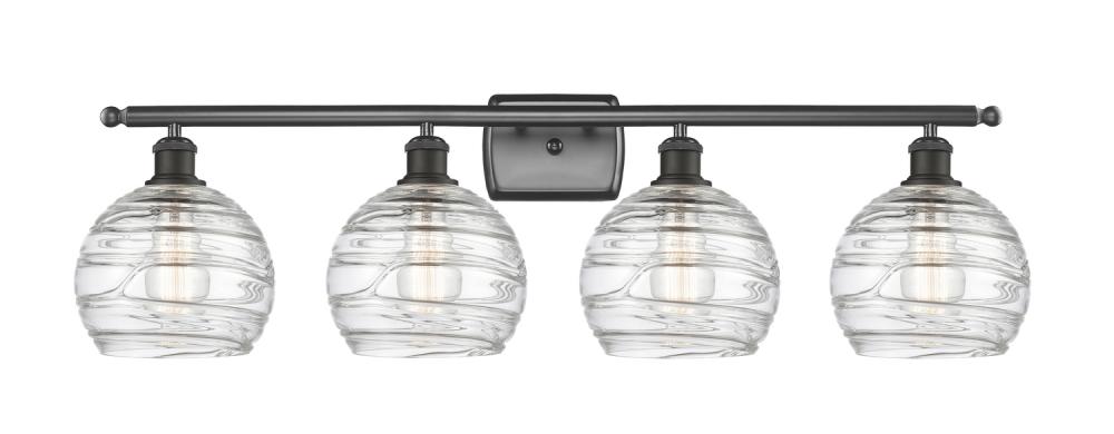 Athens Deco Swirl - 4 Light - 38 inch - Oil Rubbed Bronze - Bath Vanity Light