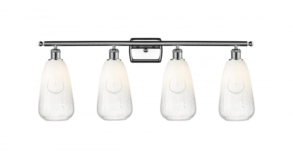 Brookhaven Almond - 4 Light - 36 inch - Polished Chrome - Bath Vanity Light