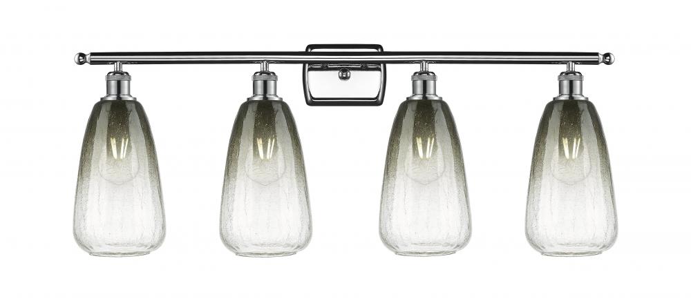 Brookhaven Almond - 4 Light - 36 inch - Polished Chrome - Bath Vanity Light
