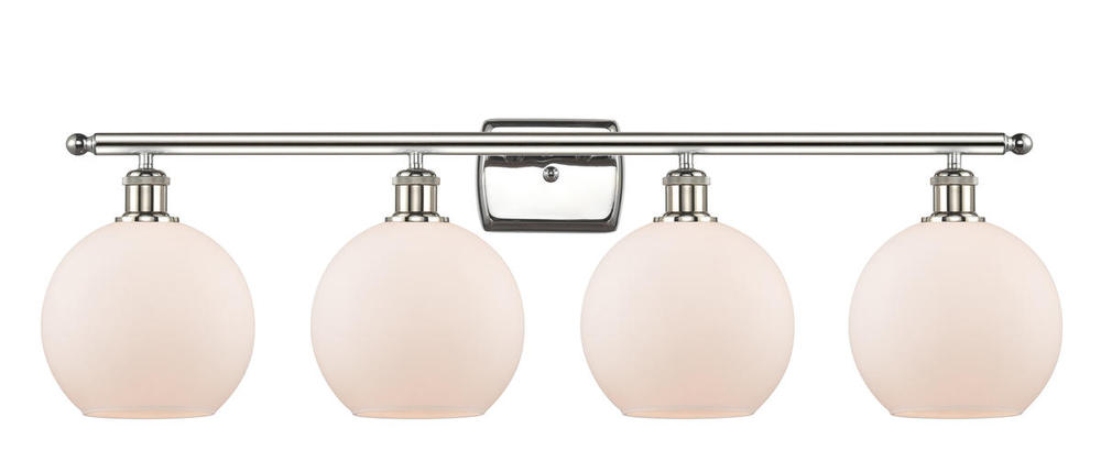 Athens - 4 Light - 38 inch - Polished Nickel - Bath Vanity Light