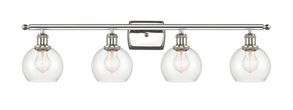 Athens - 4 Light - 36 inch - Polished Nickel - Bath Vanity Light