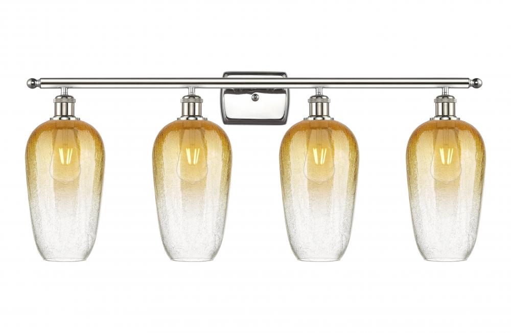 Brookhaven Flute - 4 Light - 37 inch - Polished Nickel - Bath Vanity Light