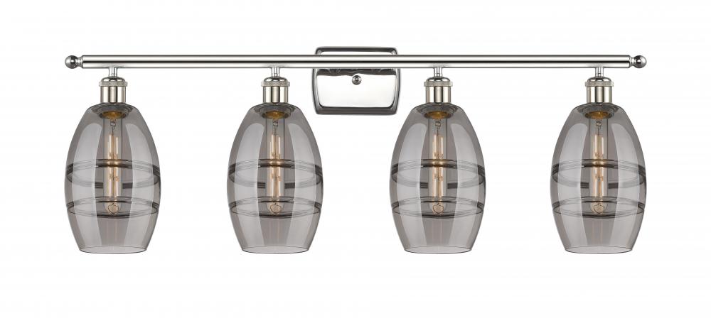 Vaz - 4 Light - 36 inch - Polished Nickel - Bath Vanity Light